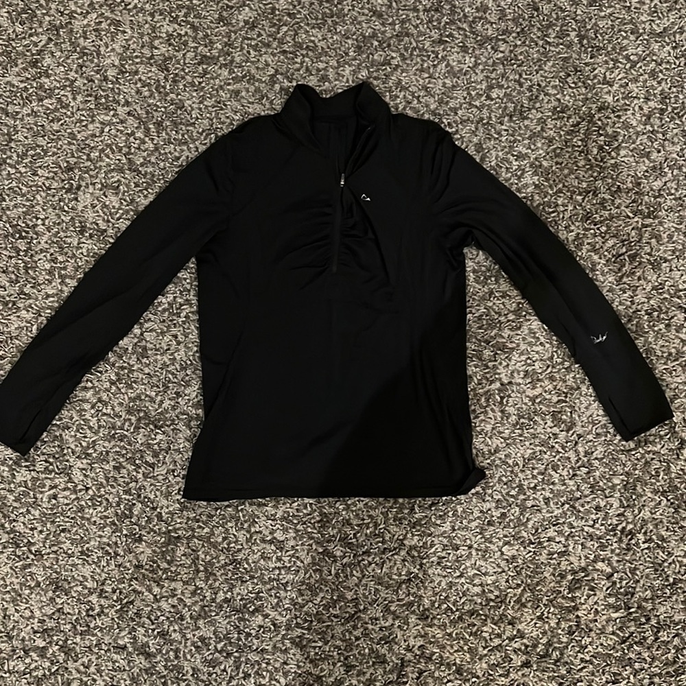 Paradox black long sleeve 1/4 zip tee shirt. Stretchy size XL